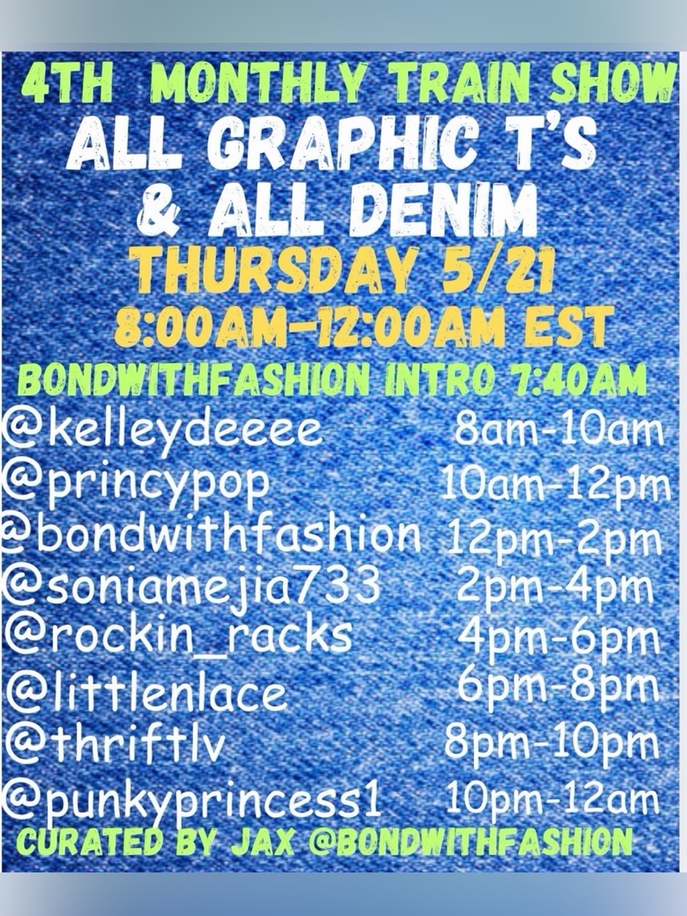 Denim Graphic Tee Event Poster